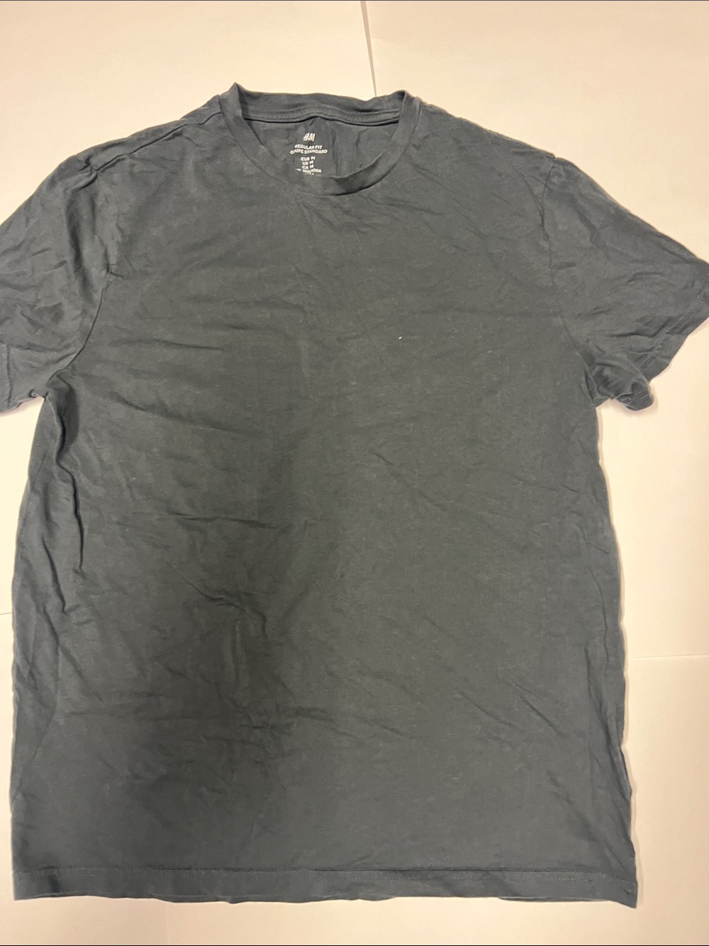 H&M Men's Short Sleeve Crew Tee — Dark Gray